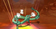 Das Legendäre Pokémon Rayquaza erscheint neben Groudon und Kyogre in Pokémon Omega Rubin und Pokémon Alpha Saphir