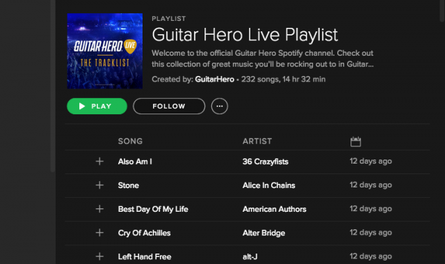 Guitar Hero Live Updates Spotify Playlist to Showcase Depth of Song LibraryVideo Game News Online, Gaming News